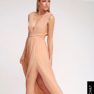 Lulus Maxi Dress “HEAVENLY HUES BLUSH MAXI DRESS”